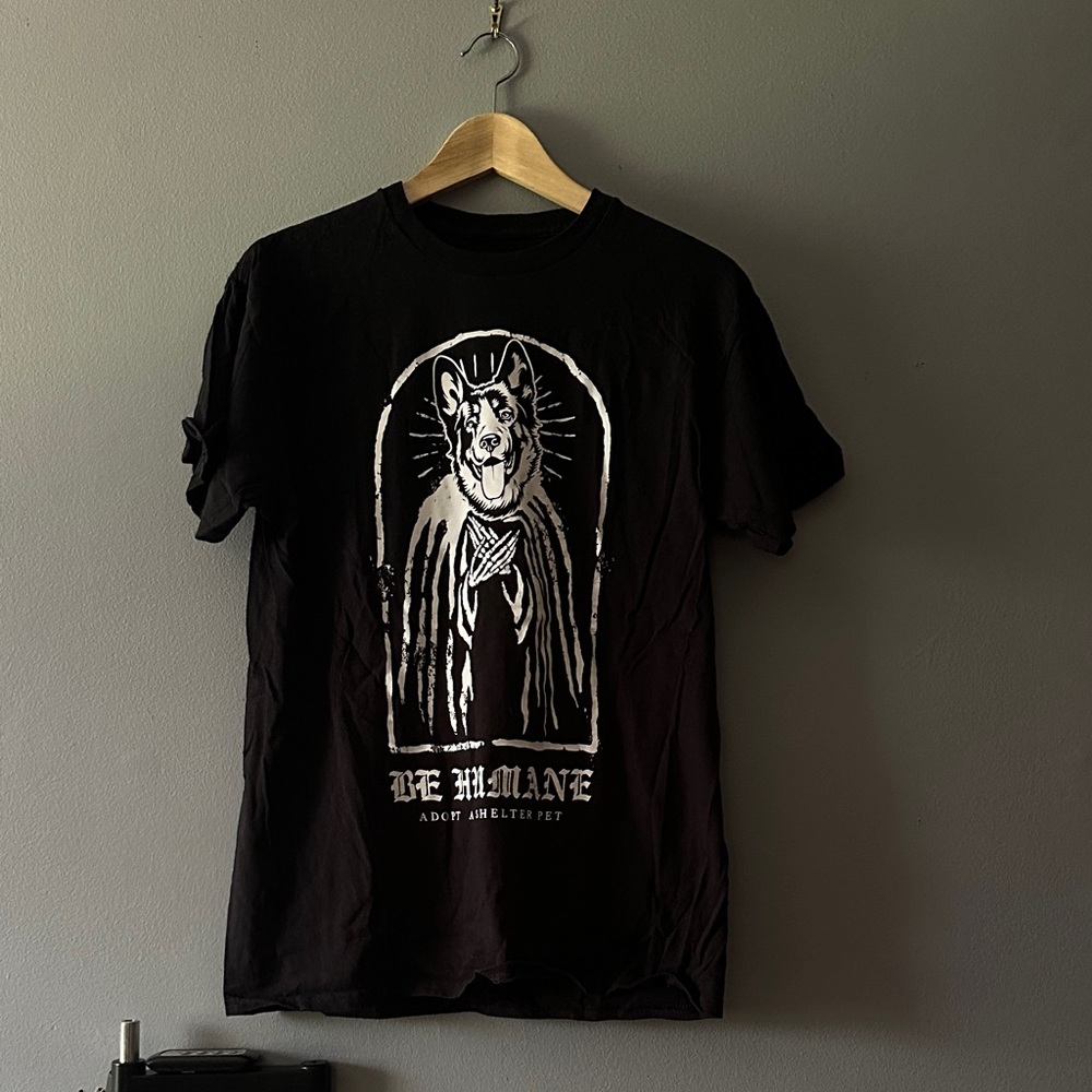 Shelter Pet Black Graphic Tee (German shepherd alt design)